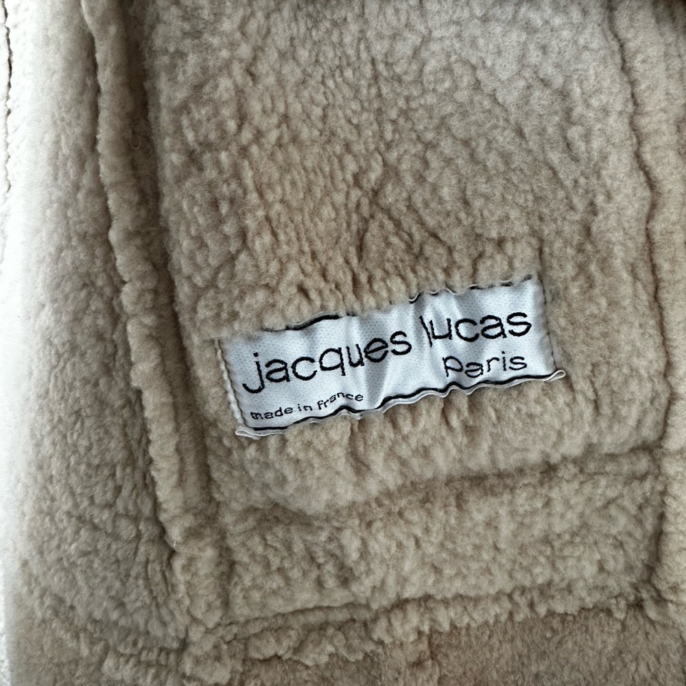 Penny Lane French Shearling Fur Vintage Suede Trench Coat with Leather Belt - Picture 10 of 16
